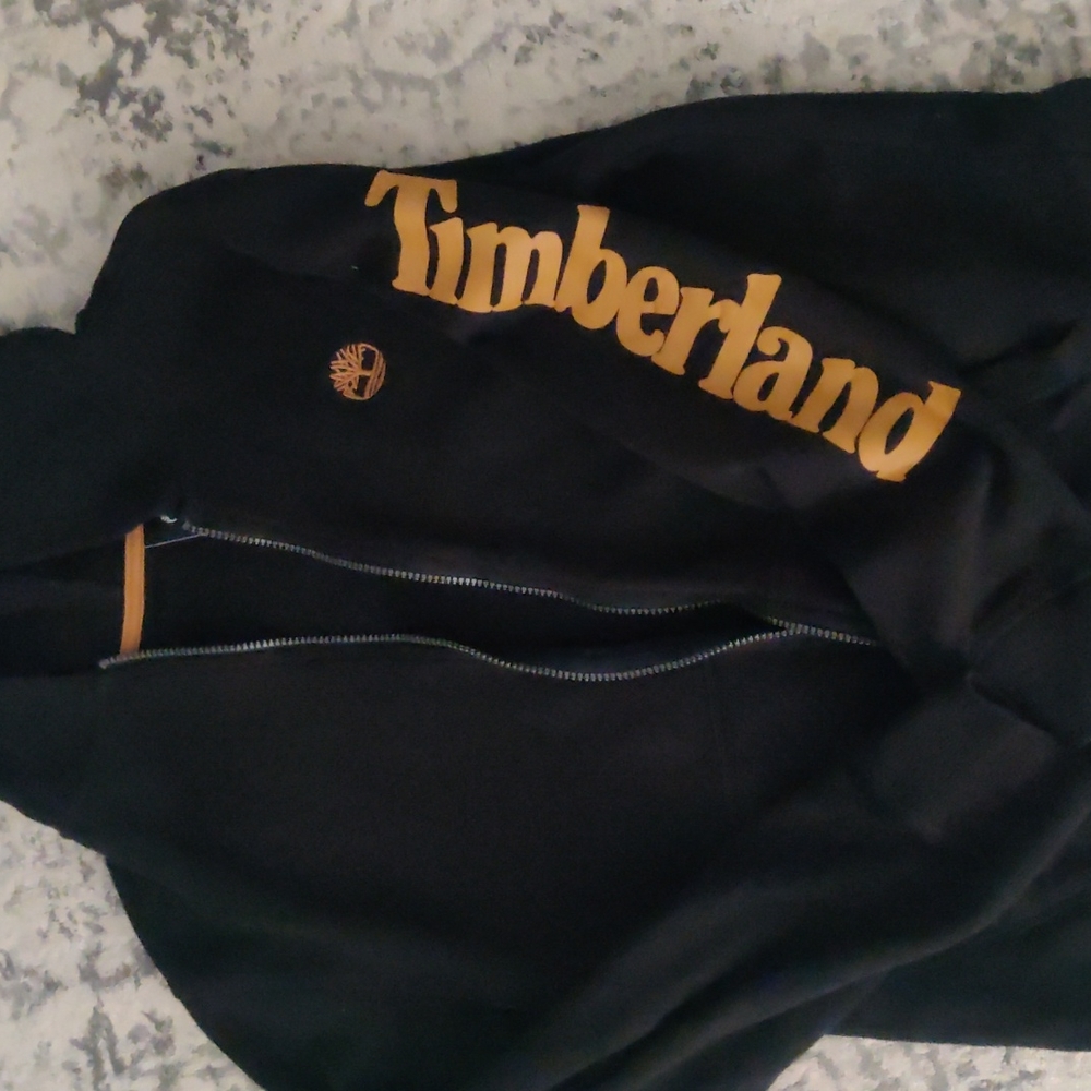 Timberland black and gold boys extra large jacket with hood